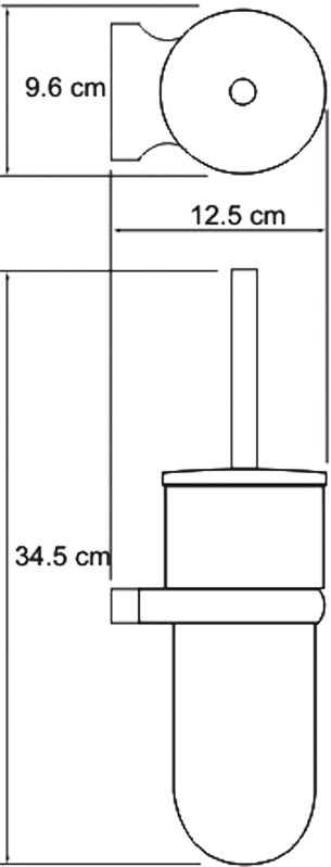 Ершик для унитаза WasserKRAFT Berkel хром K-6827 - 3