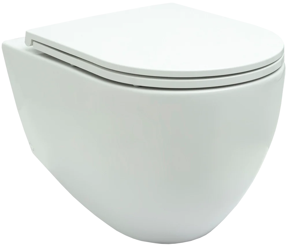 Унитаз подвесной Allen Brau Reality безободковый с сиденьем микролифт белый - 0