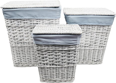 Корзина для белья Wasserkraft Lippe WB-450-M белая, средняя - 7