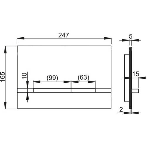 Кнопка смыва AlcaPlast  белый  STRIPE-WHITE - 1