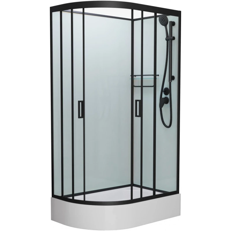Душевая кабина Frank 120х80 правая черная стекло матовое 20069 - 0