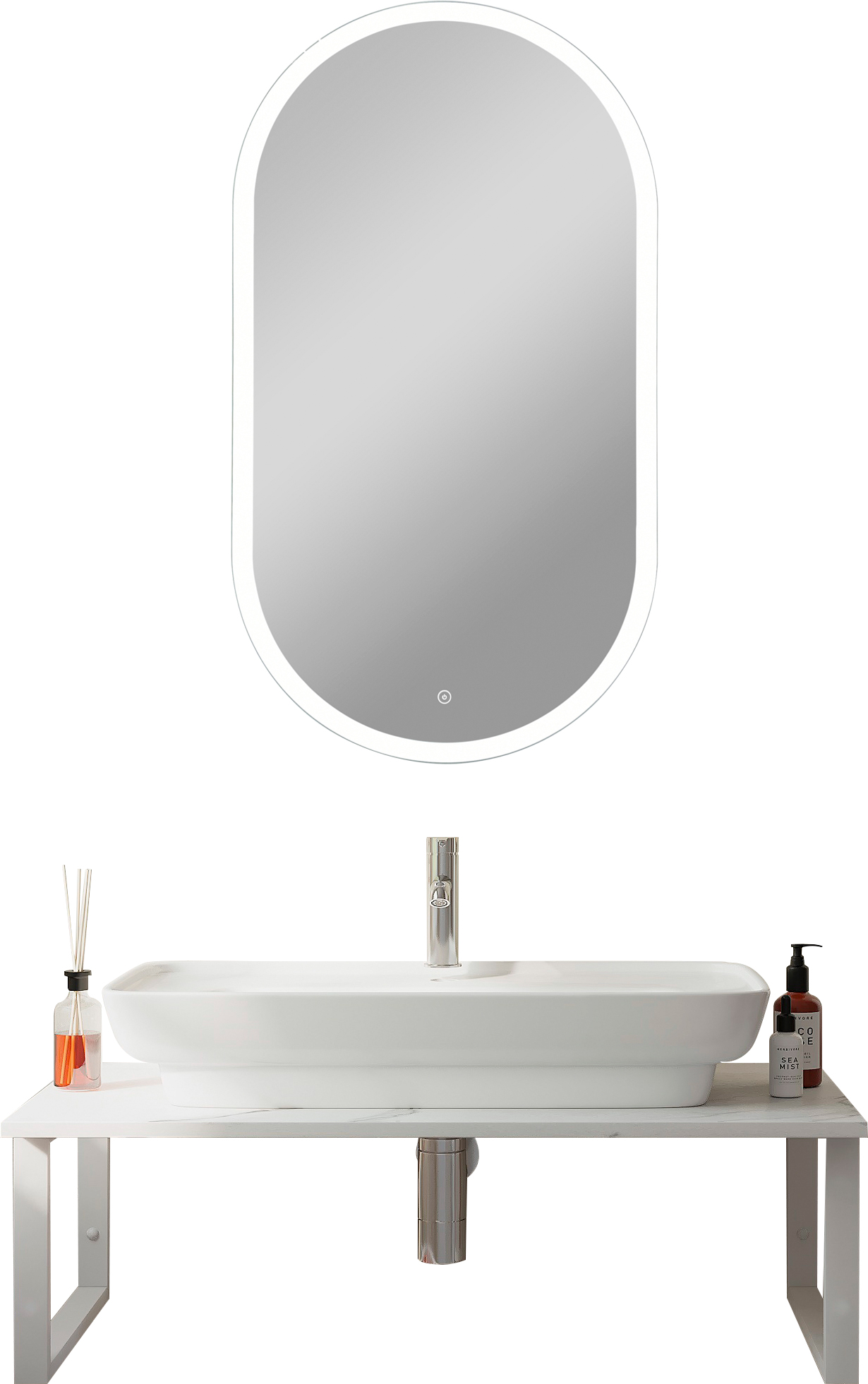 Мебель для ванной DIWO Элиста 100 белый мрамор, с раковиной Углич 0117 555951 - 2