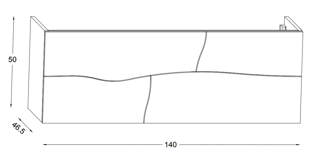 Тумба для комплекта Jacob Delafon Sherwood 140 натуральный дуб EB1835RU-P6 - 2
