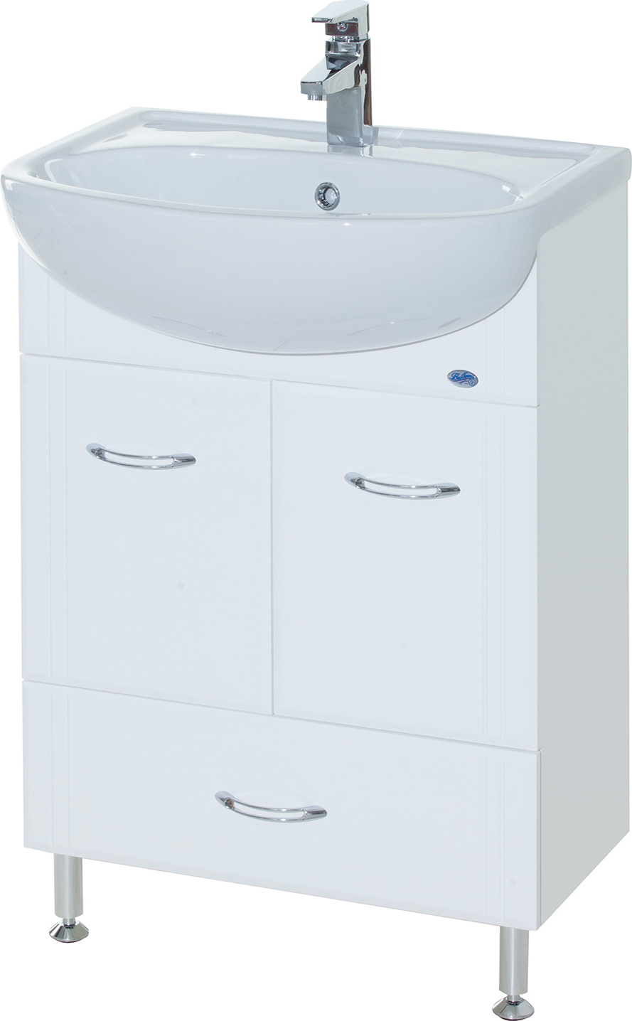 Тумба с раковиной Bellezza Уют 50 с нижним ящиком белая - 2