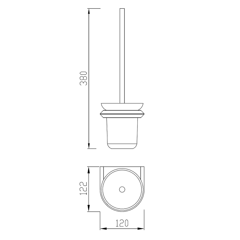 Ершик для унитаза Abber Nord хром AA1532 - 1