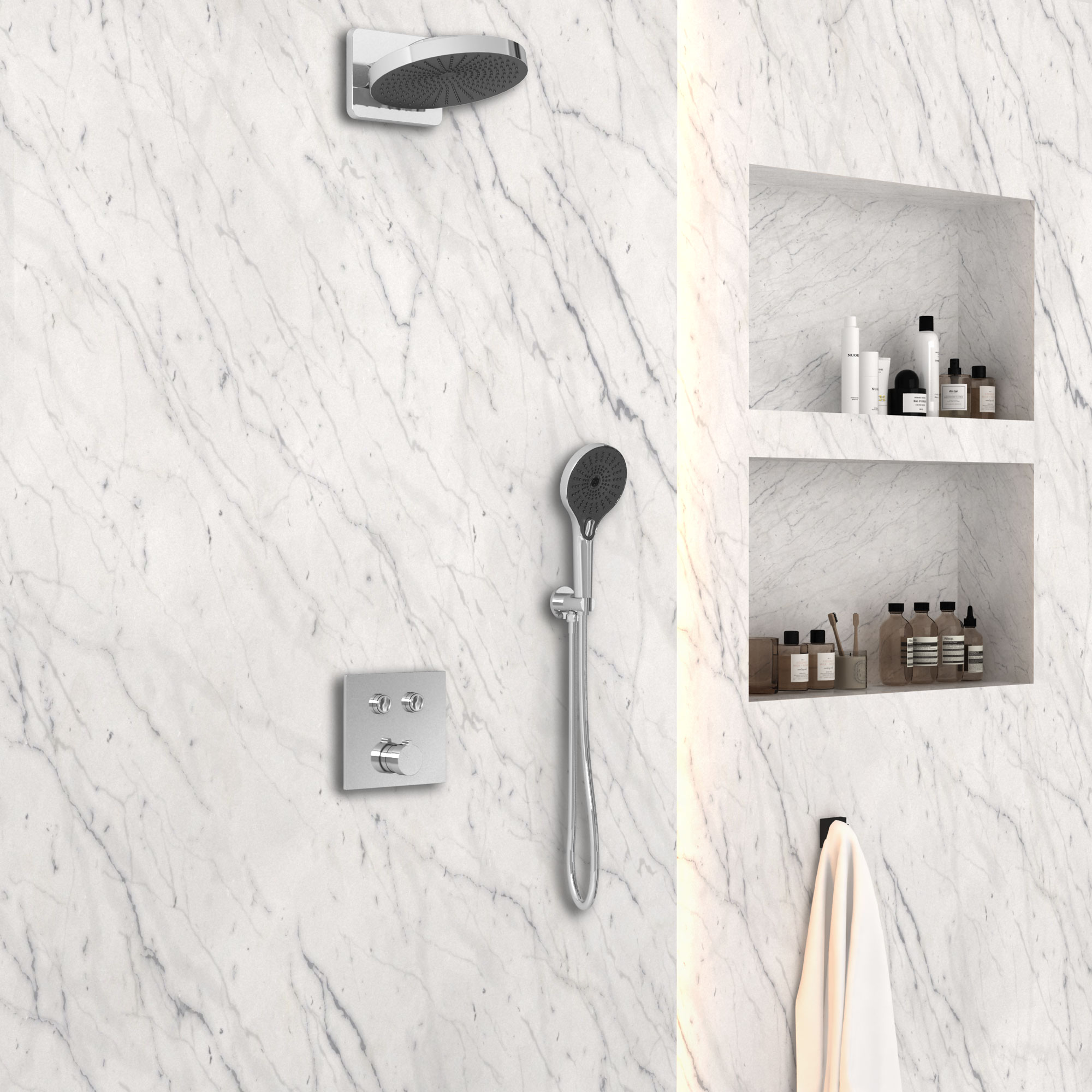 Душевой комплект Vincea Inspire с термостатом хром VSFW-4I211CH - 2