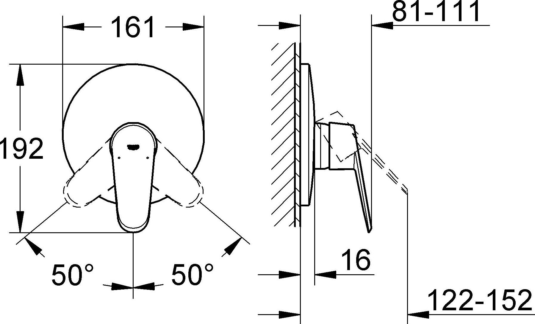 Смеситель Grohe Eurodisc Cosmopolitan 19549002 для душа - 1