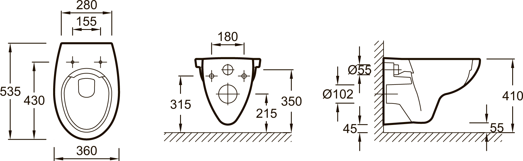 Комплект Система инсталляции для унитазов Grohe Rapid SL 38721001 3 в 1 с кнопкой смыва + Чаша для унитаза подвесного Jacob Delafon Patio EDV102-00 - 4