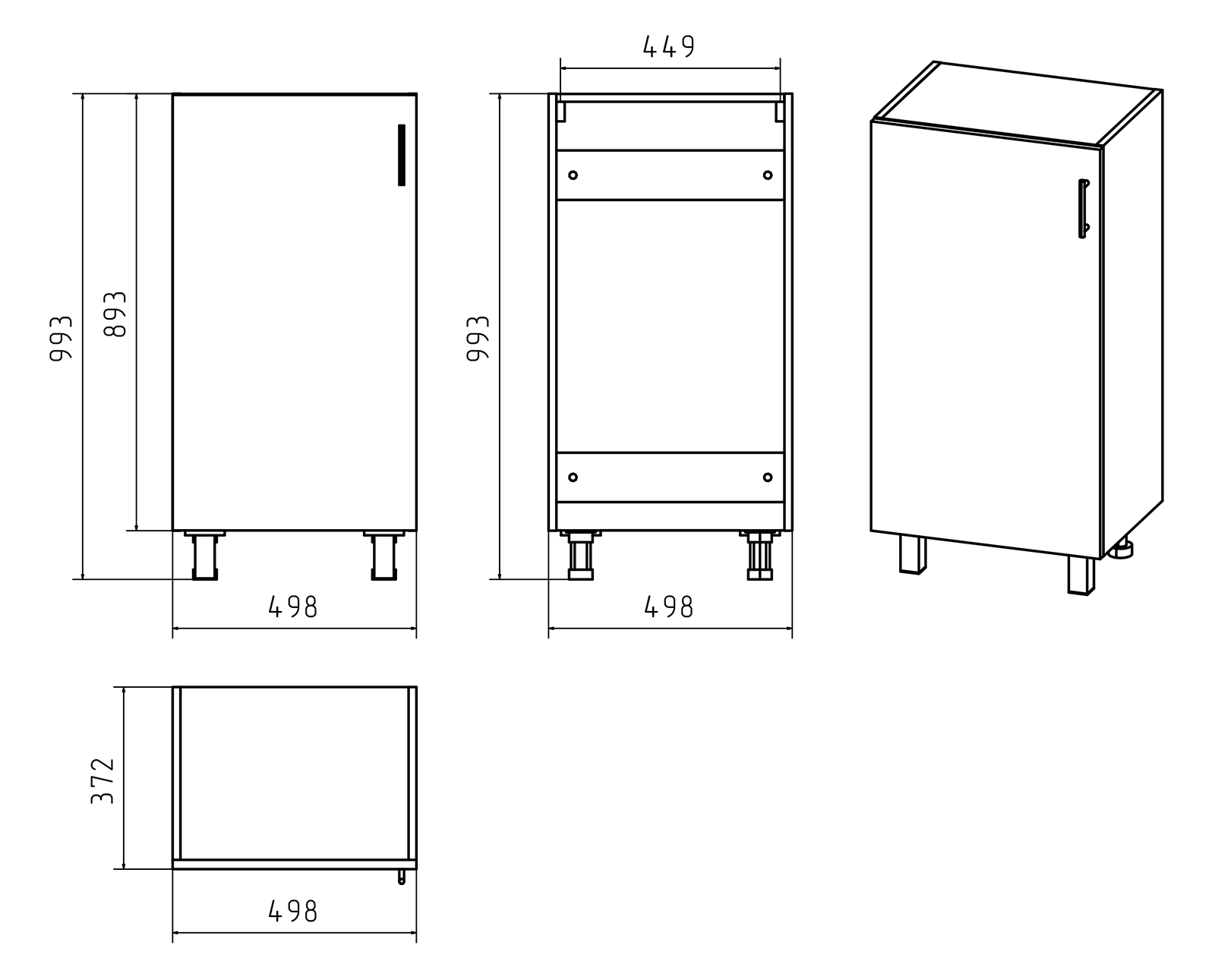 Комод Misty Купер 50 левый белый глянцевый П-Куп05050-031Л - 2