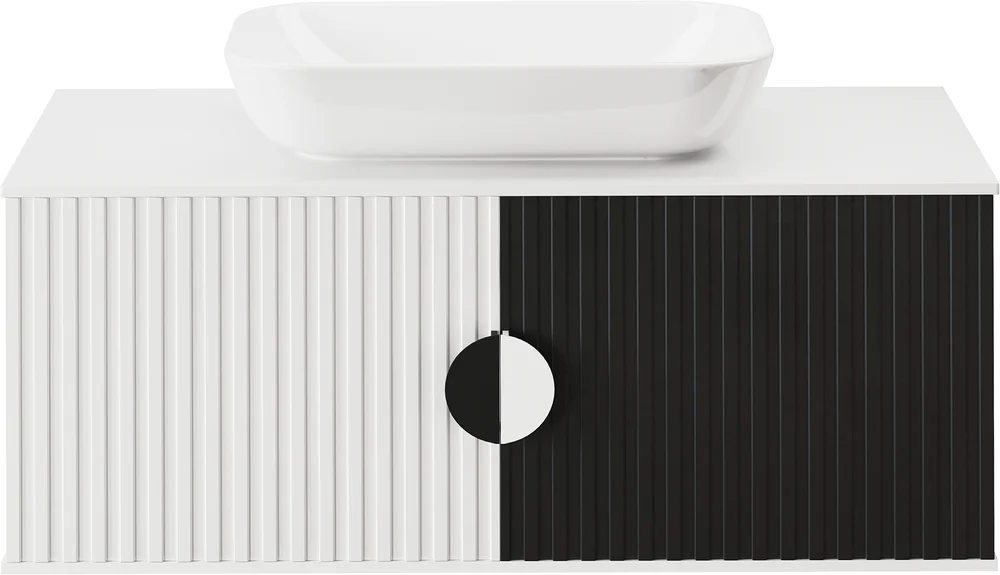 Тумба под раковину Brevita Richard 105 черно-белый  RICH-06105-24-01 - 0