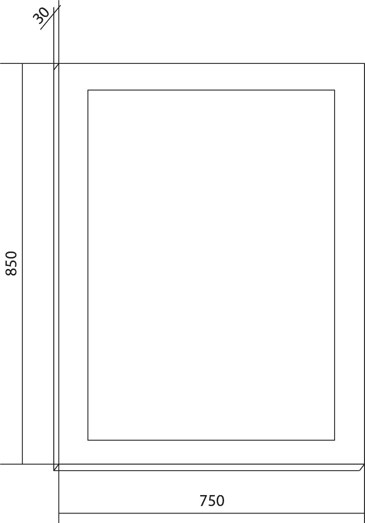 Зеркало Бриклаер Вега 75 с подсветкой 4627125414374 - 2