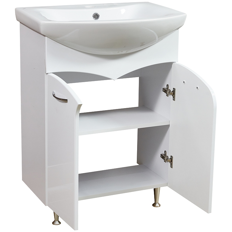 Тумба под раковину Stella Polar Волна Балтика 60 белый SP-00000052 - 1