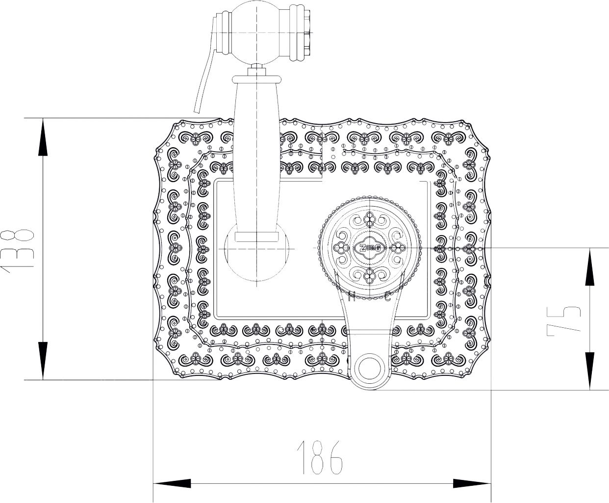 Гигиенический душ Zorg Antic A 116 BD-SL со смесителем, С ВНУТРЕННЕЙ ЧАСТЬЮ - 1
