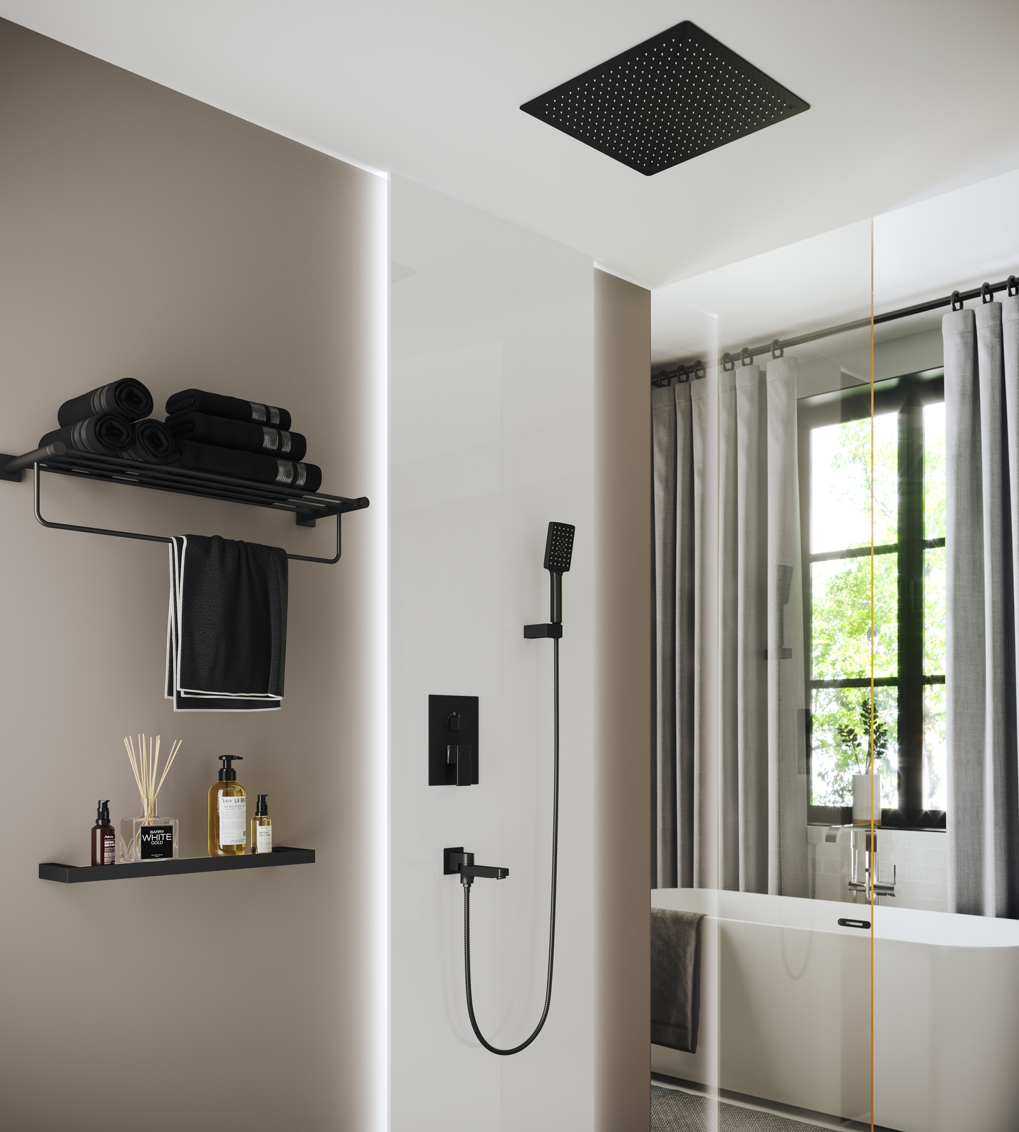 Душевой комплект Timo Selene SX-2039/03SM черный - 1