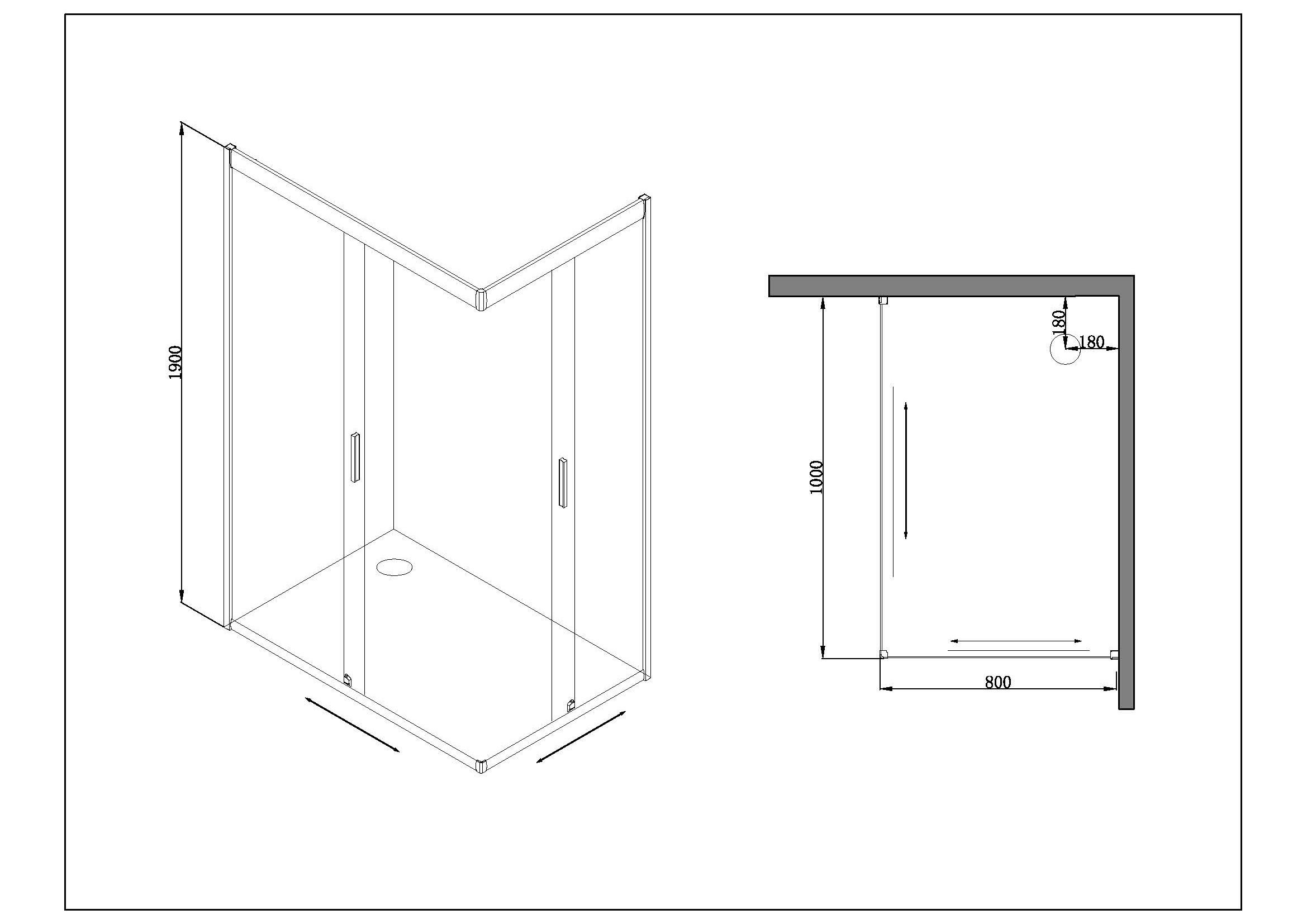 Душевой уголок AM.PM Gem W90G-404-100280-MT - 11