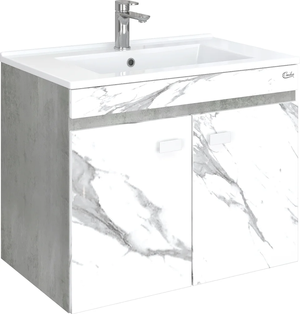 Тумба под раковину Onika Марбл 75 мрамор/камень бетонный  107517 - 0