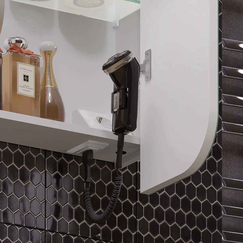 Зеркало шкаф Opadiris Элеганс 70 с подсветкой белый матовый 00-00006755 - 4