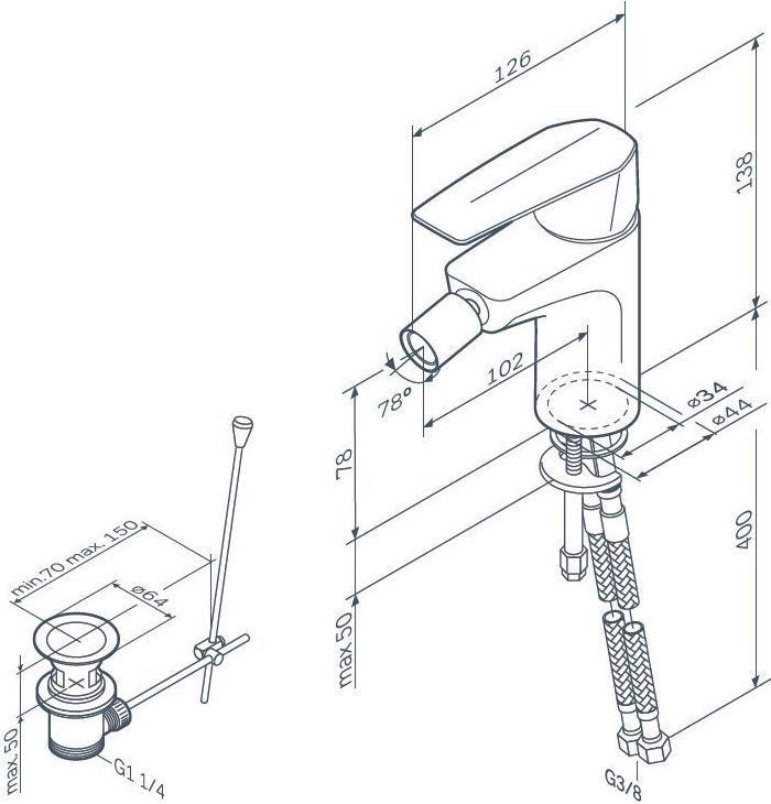 Смеситель AM.PM Gem F90A83100 для биде - 4
