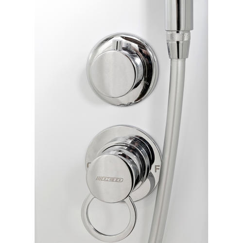 Душевая кабина Deto DM 90х90 с гидромассажем, белый  DM2090GM - 4