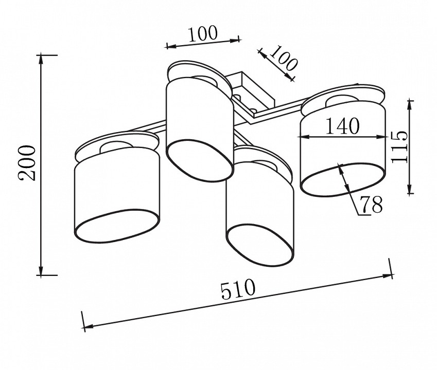 Потолочная люстра Freya Bice FR5101-CL-04-CN - 4