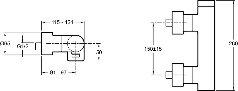 Смеситель для душа Jacob Delafon Composed титан E73091-TT - 1