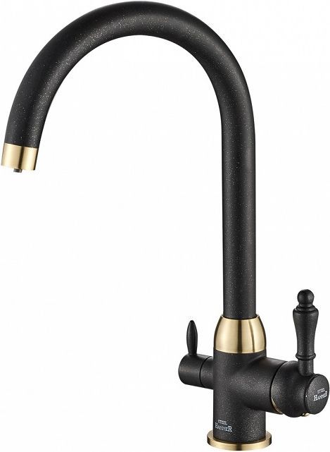 Смеситель Steel Hammer SH 723 BLACK BR для кухонной мойки - 0