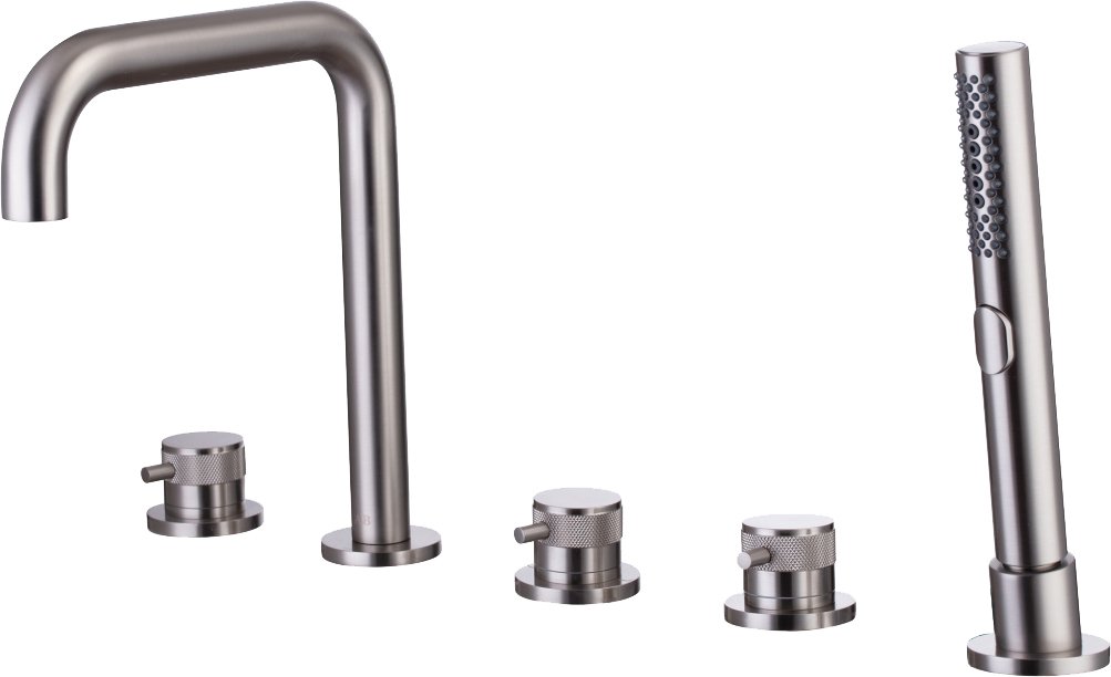 Смеситель на борт ванны Allen Brau Priority сталь матовый 5.31007-BN - 0