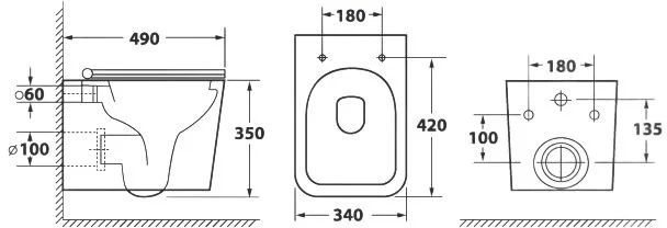 Унитаз Owl 1975 Eld Ruta-H OWLT190601 подвесной с сиденьем Микролифт TOWLT190601 - 4