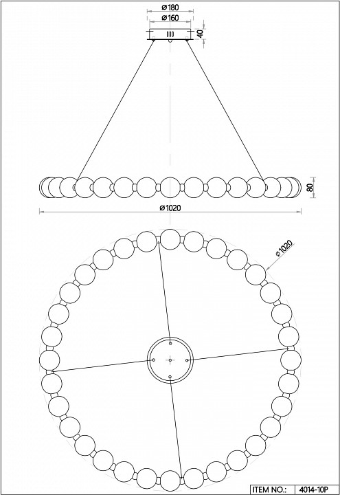 Подвесная люстра Favourite Gubbare 4014-10P - 3
