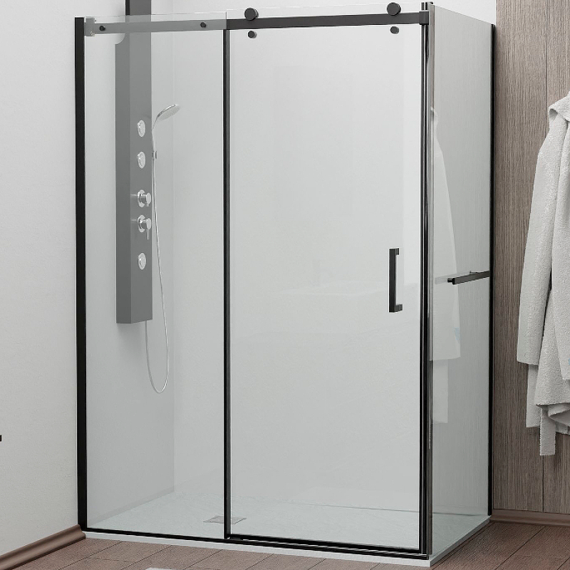 Душевой уголок RGW Tornado TO-44-1B 140х80 профиль черный стекло прозрачное 020744148-14 - 0