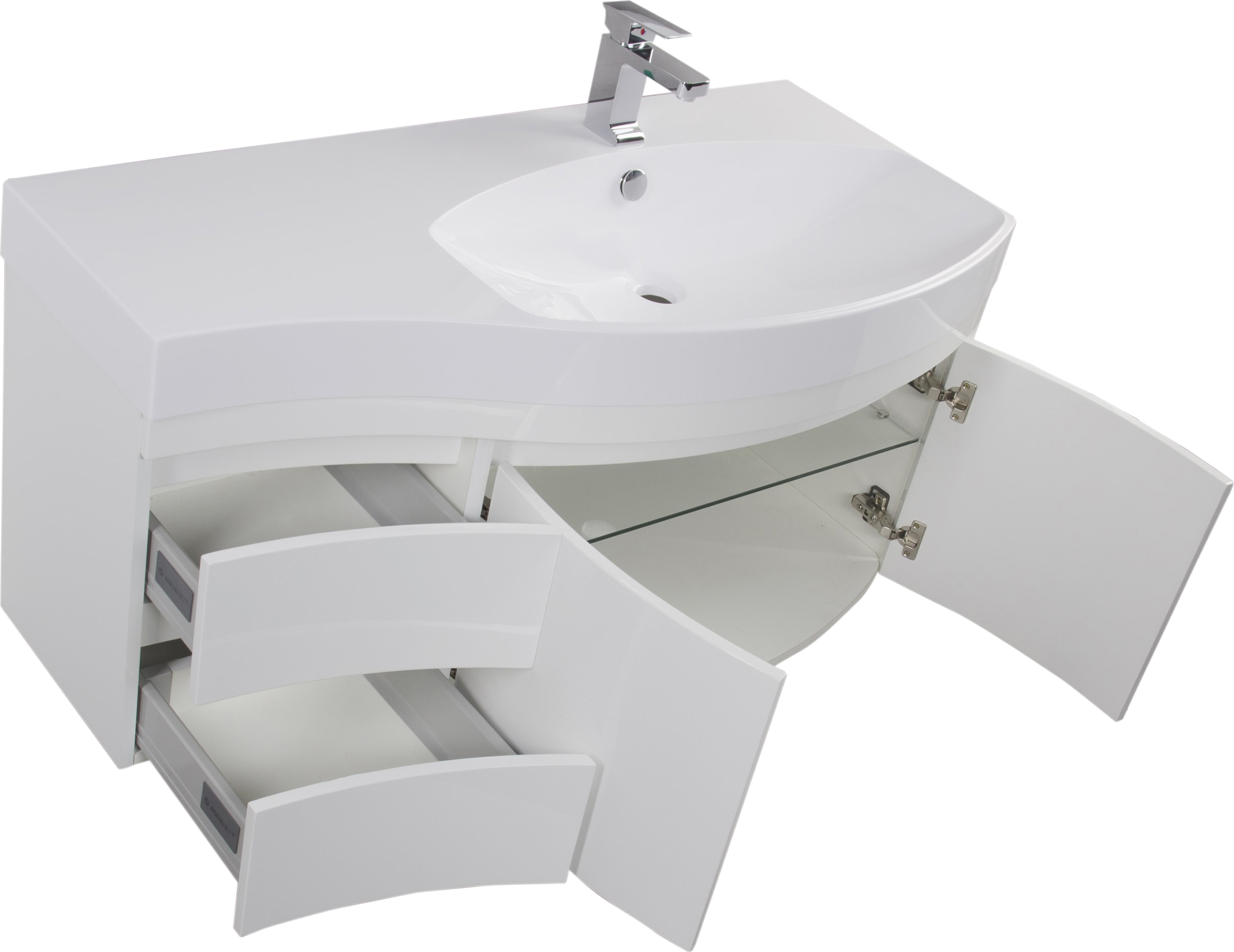 Тумба с раковиной Aquanet Опера 2-115 белая R 169654 - 3