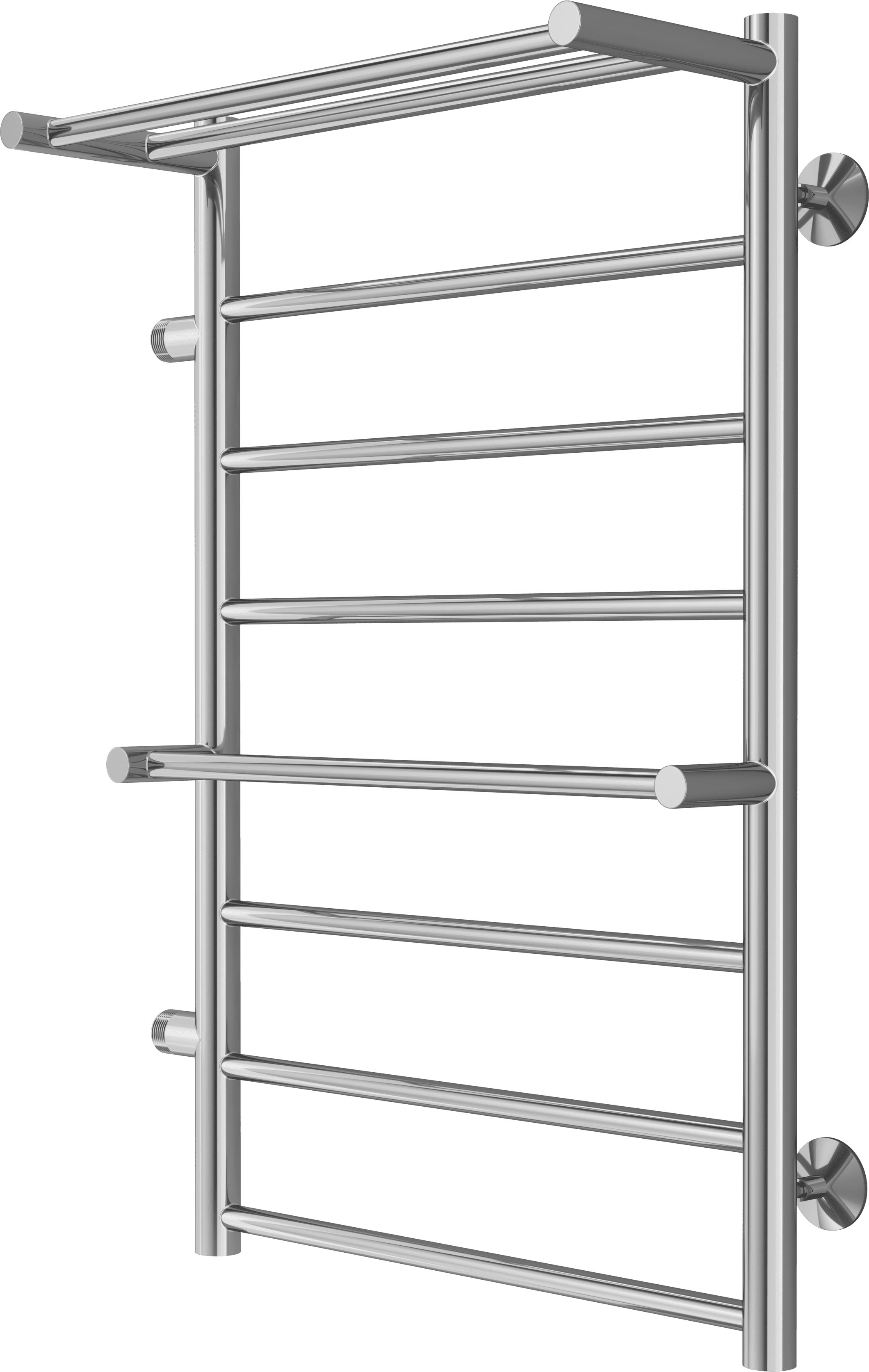 Водяной полотенцесушитель Terminus Анкона П8 500x800 с полкой Хром боковое подключение 4670078531476 - 1