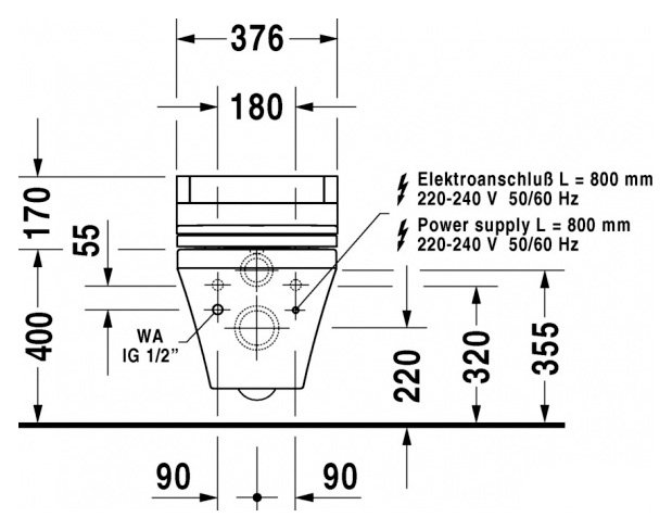 Подвесной унитаз Duravit DuraStyle  2537590000 - 4