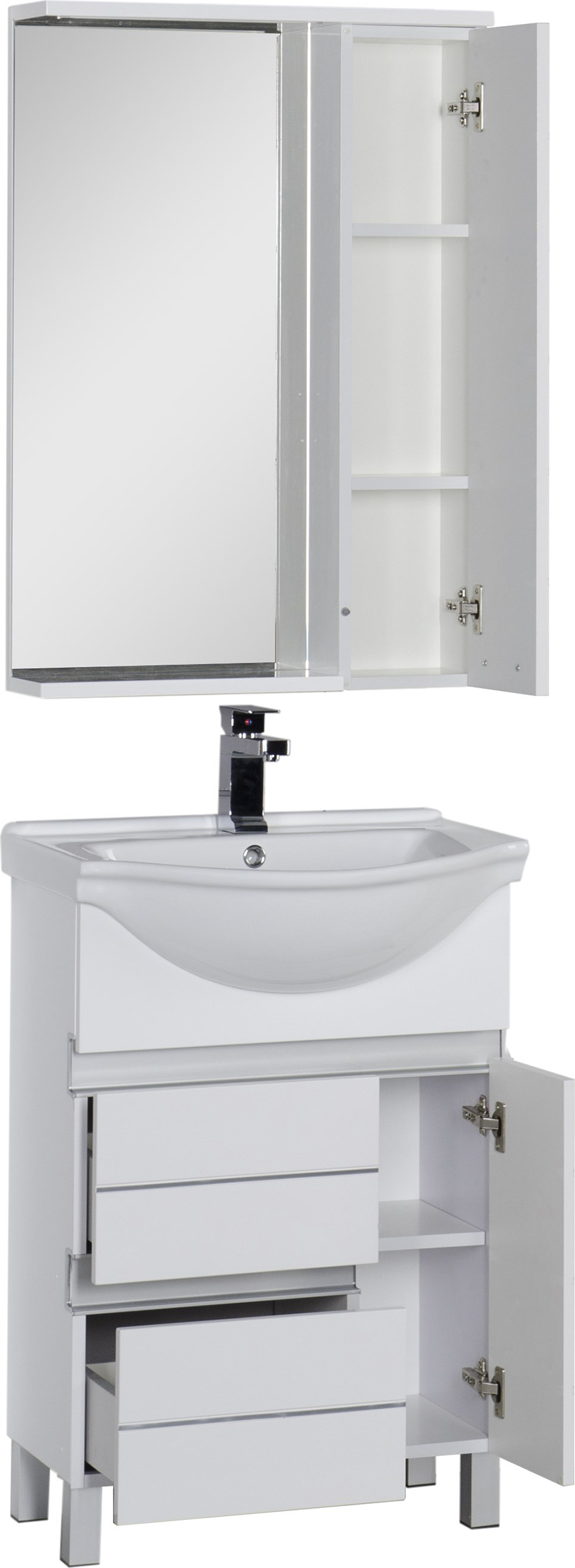 Мебель для ванной Aquanet Доминика 60 белая - 1