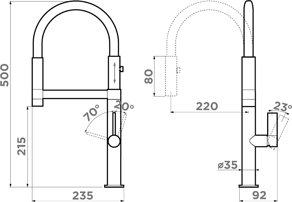 Смеситель для кухни Omoikiri Osaka белый  4994332 - 1