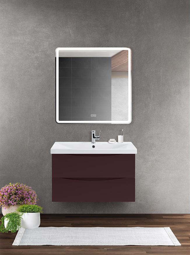 Комплект мебели BelBagno Marino-Cer 80 бордовый  - 0