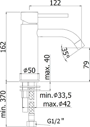 Смеситель Paffoni Light LIG071HGSP для раковины, золото медовое - 3