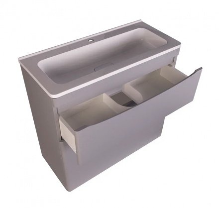 Тумба под раковину Style Line Бергамо мини 80 Люкс Plus, серый  СС-00002315 - 1