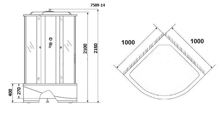 Душевая кабина Niagara Eco NG-7509-14 - 2