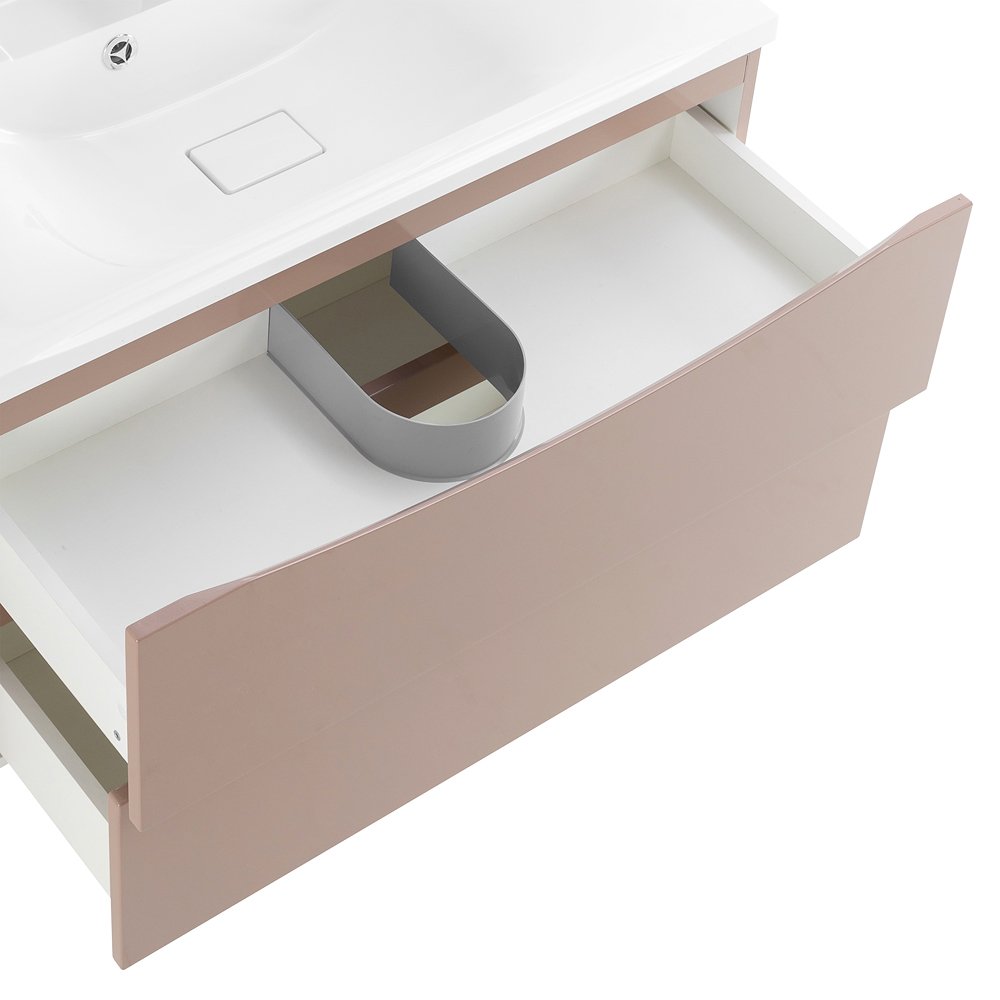 Тумба с раковиной Belbagno Marino 80 бежевый матовый - 9