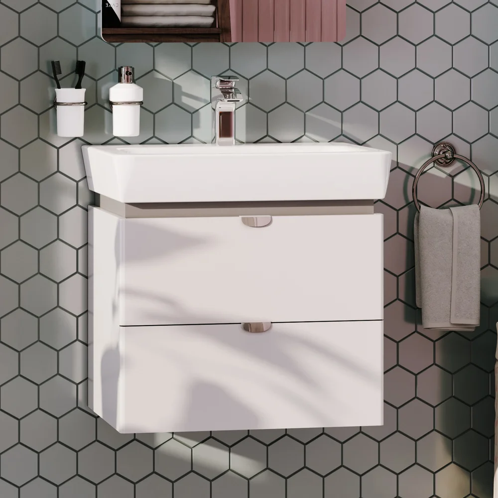 Тумба под раковину Aquaton Скай 60 белый 1A238201SY010 - 3