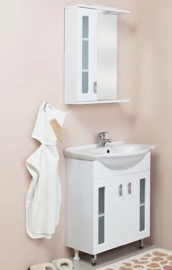 Зеркало-шкаф Onika Кристалл 67 L с подсветкой, белый  206705 - 3