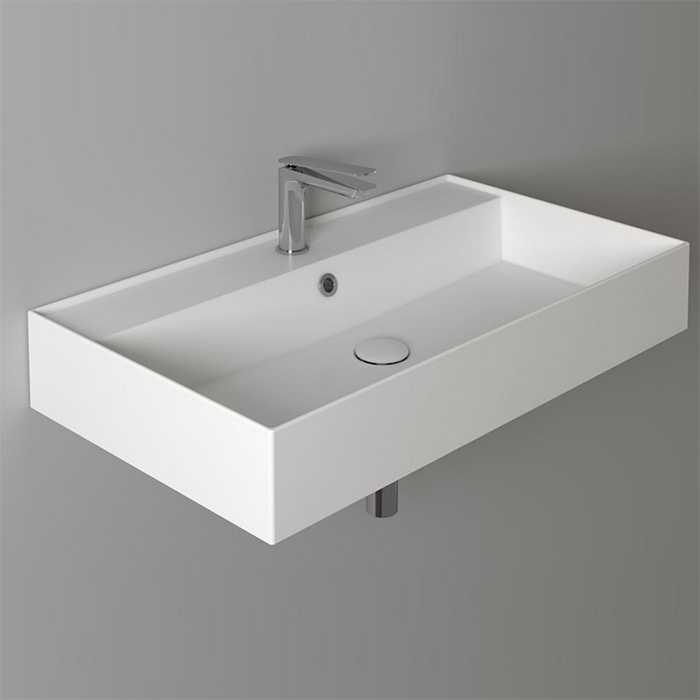 SIMAS AGILE Раковина подвесная 81х46 см, с переливом, с 1 отв под смеситель,цвет белый AG81 bi*1 - 0