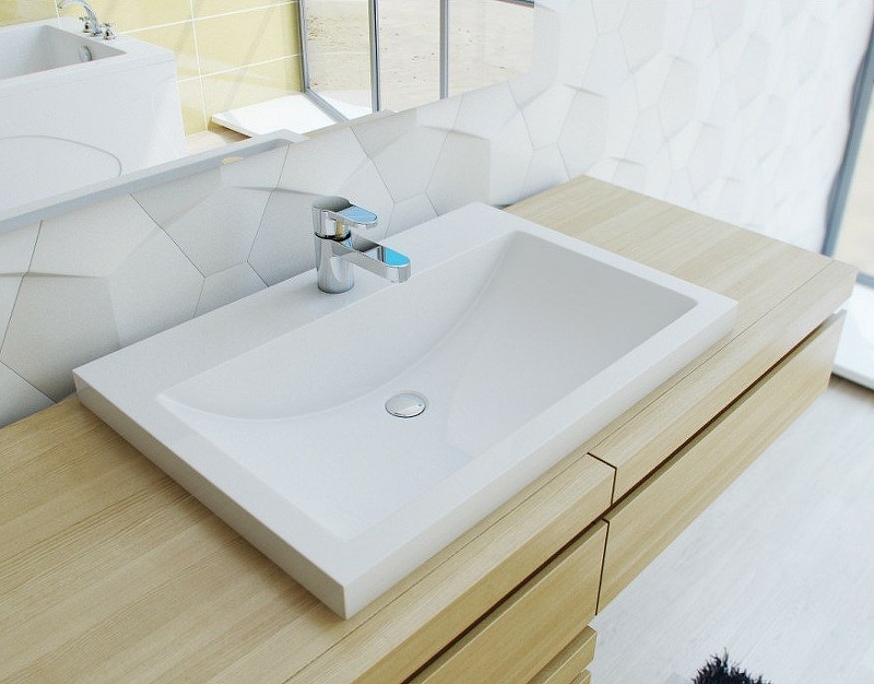 Мебельная раковина Misty Монако 70 белая глянцевая ФР-00000792 - 1