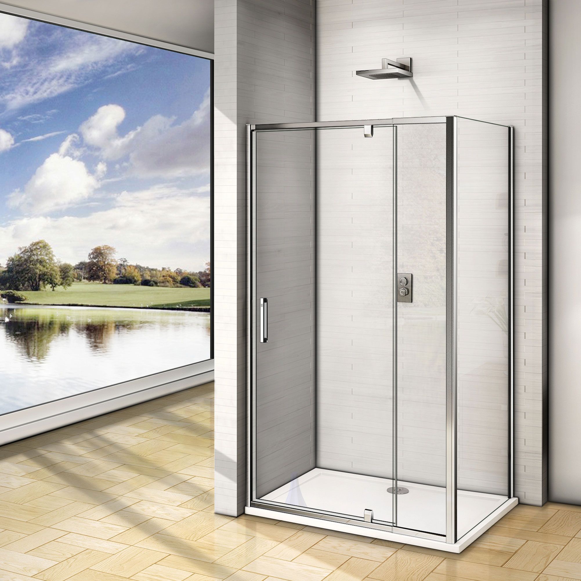 Душевой уголок Good Door Orion WTW-PD+SP-C-CH 110x90 - 0