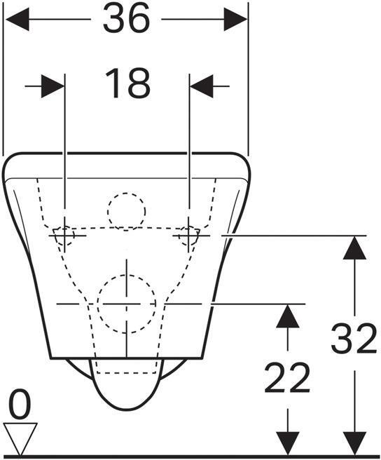201460600 GEBERIT унитаз подвесной MYDAY безободковый Rimfree 6л /54х36/(белый) - 3
