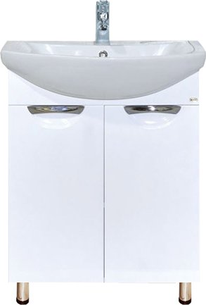 Тумба для комплекта Misty Лаванда 60 белая эмаль, прямая Э-Лав01060-011Пр - 0