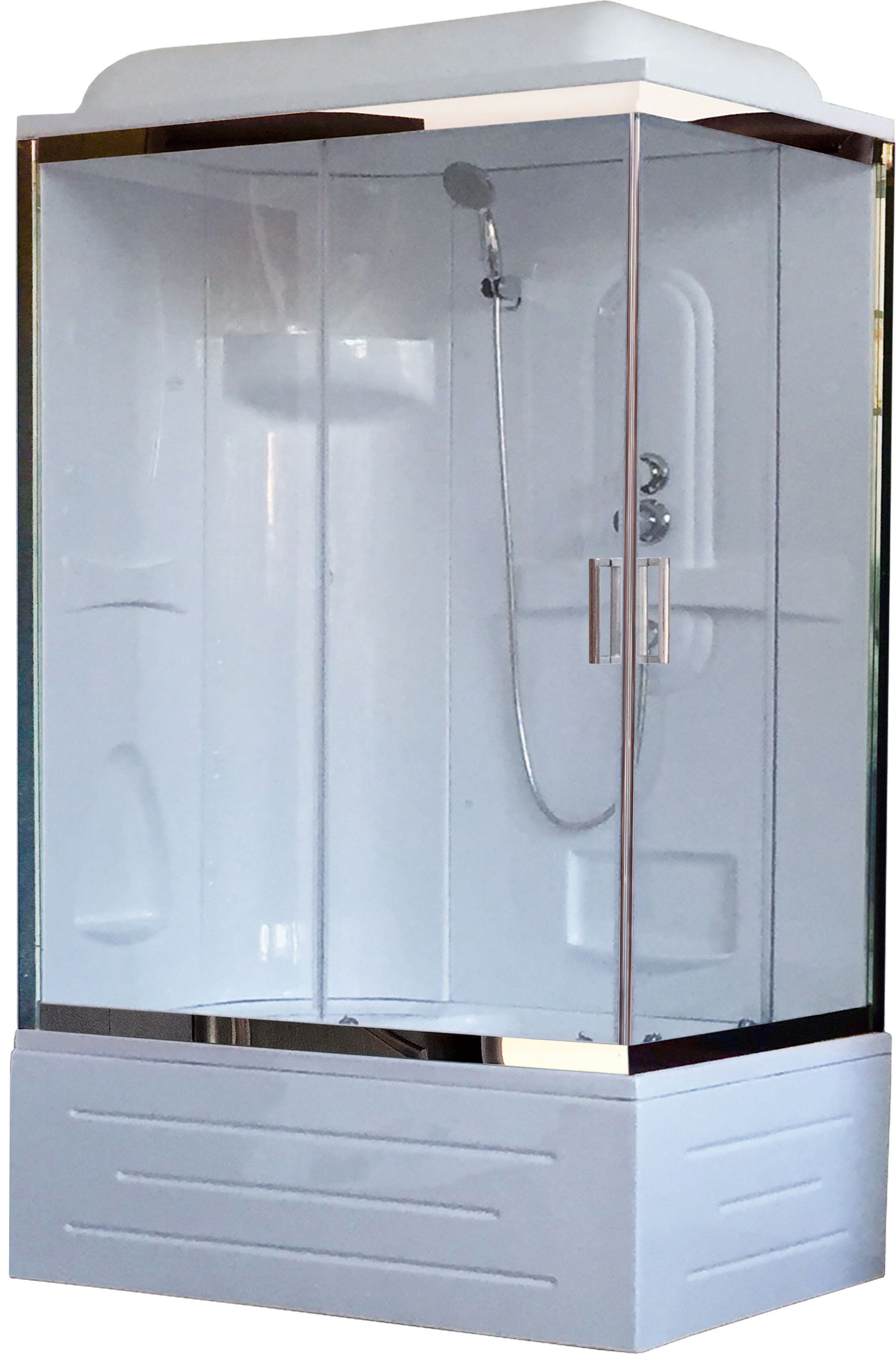 Душевая кабина Royal Bath BP 100x80 L профиль белый стекло прозрачное RB8100BP1-T-L - 0