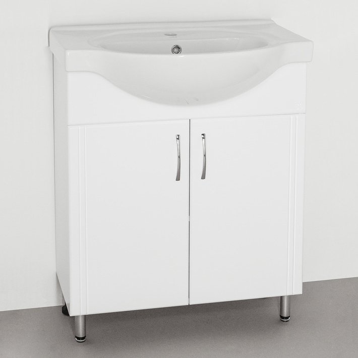 Тумба с раковиной Style Line Эко Стандарт №23 70 белая - 0