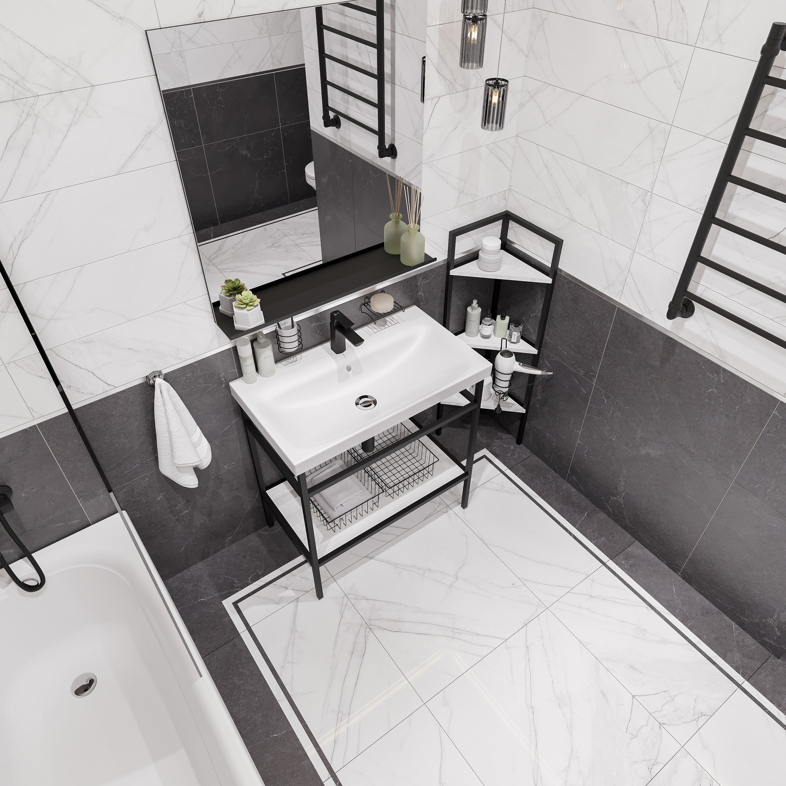 Мебель для ванной DIWO Смоленск 80 с раковиной Moduo 80 484000 - 1